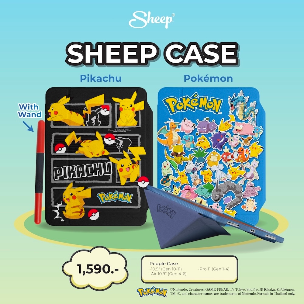 [People Pokemon] Pokémon Collection เคสสำหรับไอแพด Peopleเคสเก็บปลอกปากกาได้ ฟรี ปลอกปากกา Case For iPad กันงอกันกระแทก
