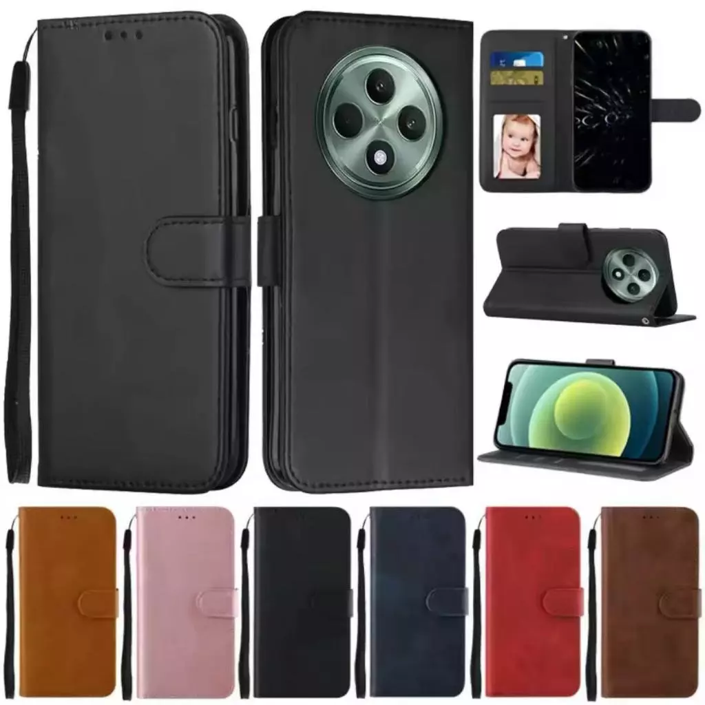 เคสฝาพับหนัง ล็อคได้ สำหรับ OPPO Reno12F เคสกันกระแทกฝาพับ พร้อมช่องใส่บัตร