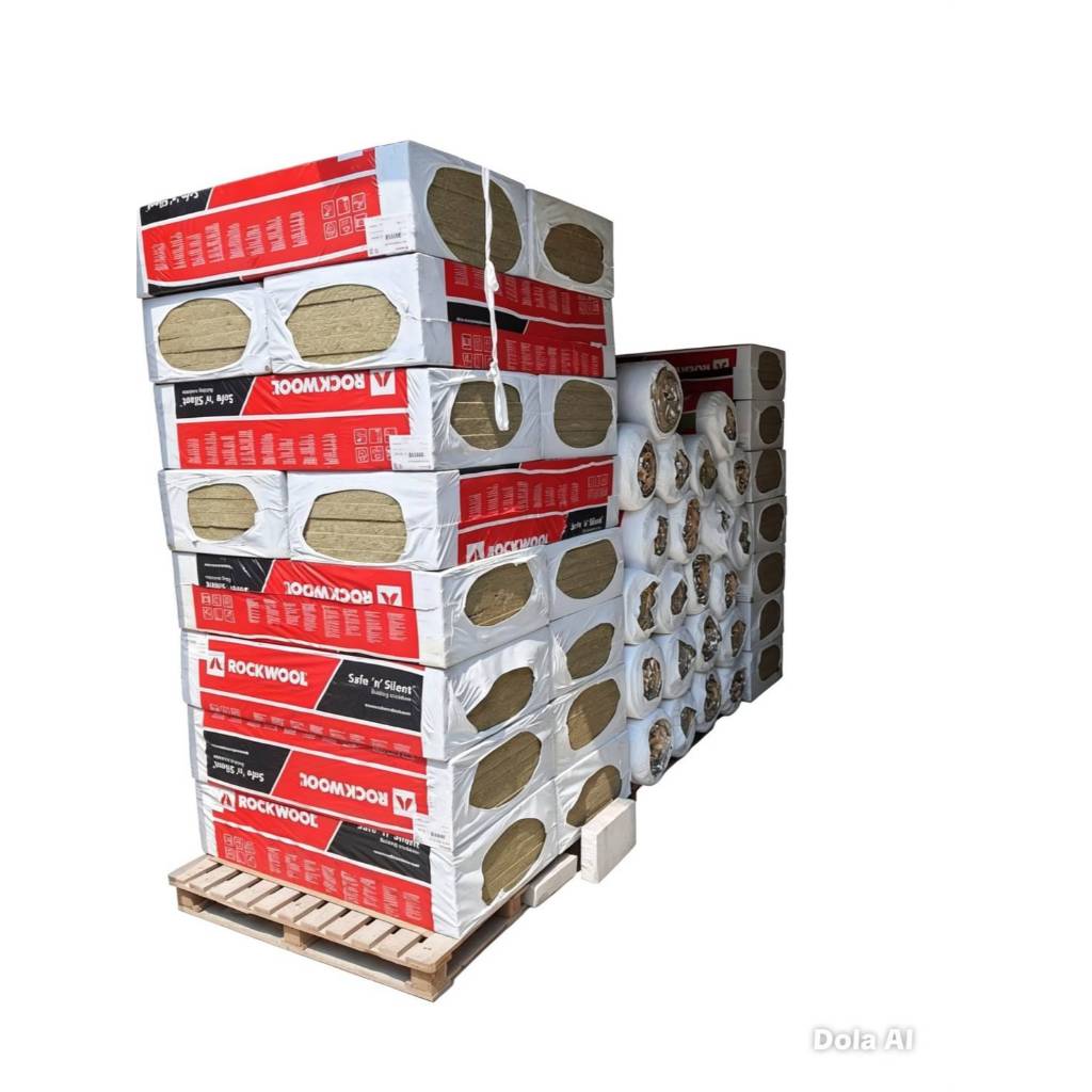 ฉนวนกันเสียง ฉนวนกันความร้อน ROCKWOOL รุ่น Safe‘n’ Silent Pro330 (40kg/m3) ขนาด 600x1200x50มิล-75มิล