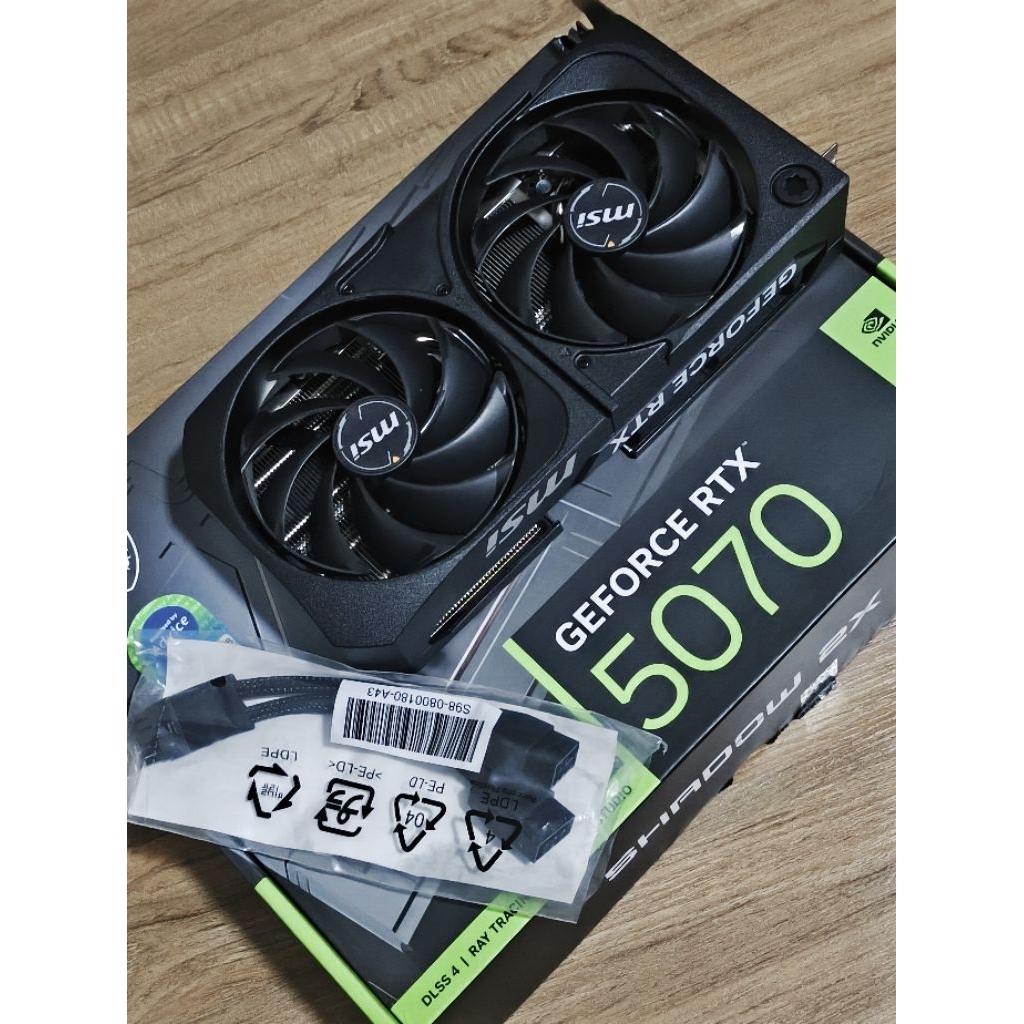 MSI GeForce RTX 5070 12GB GDDR7 SHADOW 2X OC การ์ดจอมือสอง ประกัน Advice ถึงปี 2571 กล่องครบ สภาพสวย