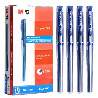[ของแท้] M&G ปากกาเจล Expert Gel แบบปลอก หัวใหญ่ 0.7mm เขียนลื่น ด้ามจับยางนุ่ม ปากกาเซ็น รุ่น AGP13671