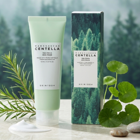 SKIN1004 โฟมล้างหน้าทีทรี 125ml ลดสิว ลดหน้ามัน BHA 4500ppm + ซิก้า ผิวนุ่มไม่แห้งตึง ผิวแพ้ง่ายใช้ได้