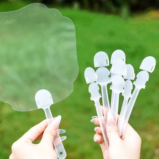 50ชิ้น ด้ามพัดพลาสติก DIY ที่จับพัดลม ที่จับพัดลมมือขนาดเล็กโปร่งใส,อุปกรณ์เสริมพัดลมพลาสติกแบบพกพา