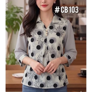 เสื้อเชิ้ตคุณผู้หญิงผ้ายืดเกาหลี เนียนนุ่มใส่เย็นสบายการันตรีความนุ่มเลย ใส่สวยอำพรางหุ่น มีหลากหลายลายให้เลือก#พร้อมส่ง