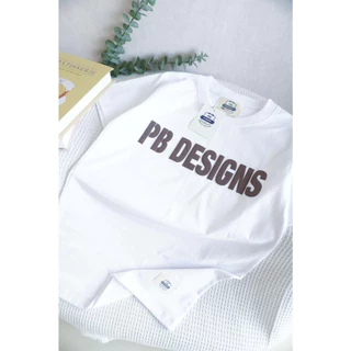 เสื้อยืดแขนสั้นPB DESIGN PB65ปั้มสกรีนนูน กำลังฮิต ผ้าคอตตอนทรงตรง คอกลม S-3XL