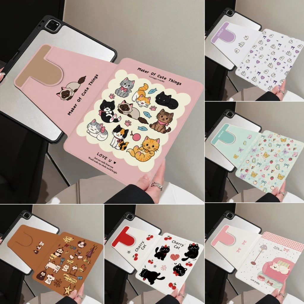 เคสแท็บเล็ตหมุนได้ 360° for Samsung Tab S8 A8 S7 S9 S10 fe A9 plus A11 plusS6 Lite 10.4นิ้ว 11นิ้ว เคส พร้อมช่องใส่ปากกา