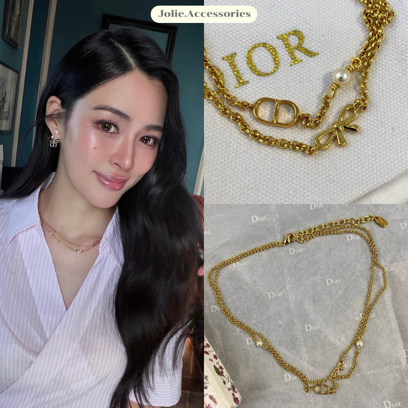 (D223) สร้อยคอ D  มาใหม่ชนshop งานสวย ลัคชูสุดๆ มีปั๊มตัวแบรนด์ ♡