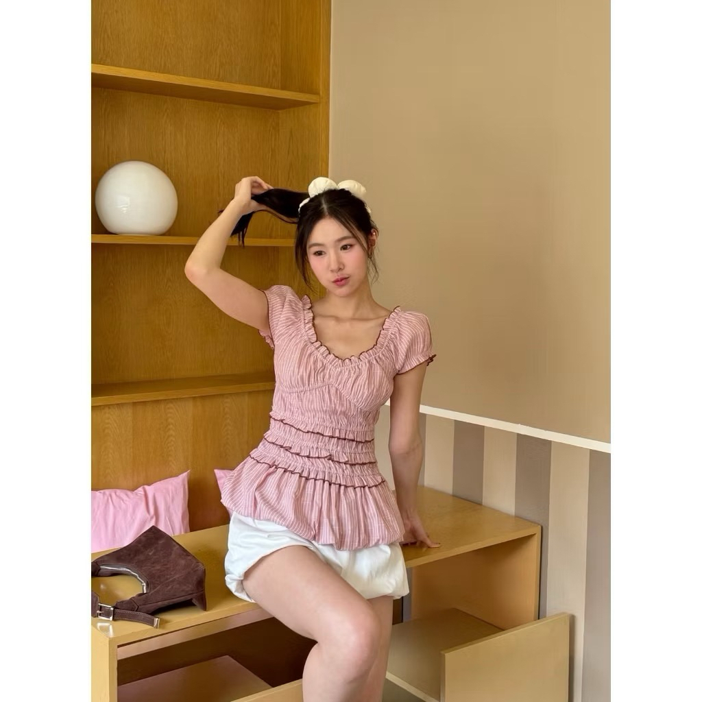 ส่งต่อ!! เสื้อแขนตุ๊กตา acey acey สีชมพู