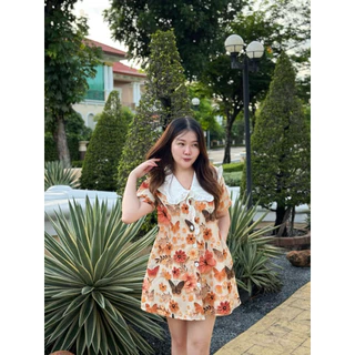 NEW🌷 มินิเดรสลายดอกไม้ ผ้าไหมเกาหลีเนื้อผ้าใส่สบายฝุดๆ