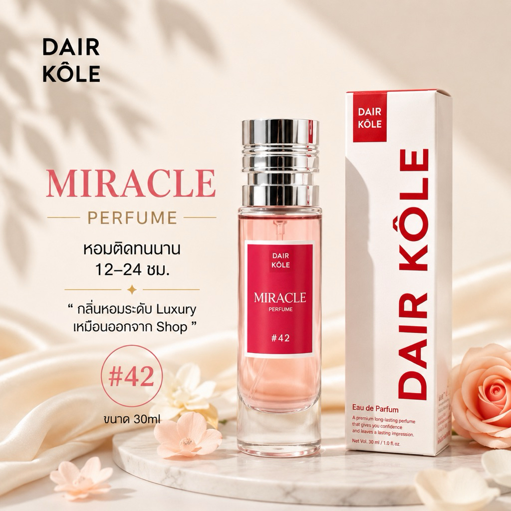 🔥กลิ่นShopแท้🔥น้ำหอมDAIR KOLE #42 L.MC ติดทน12-24ชม. #น้ำหอมผู้หญิง #น้ำหอม #ติดทนนาน #น้ำหอมติดทน #