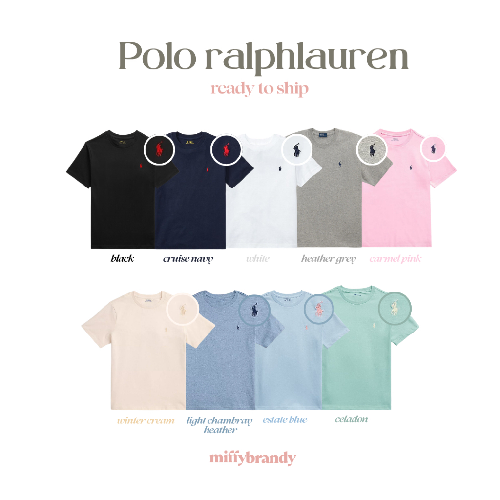 มีส่งด่วน⚡️รวมเสื้อยืด แบรนด์ polo ralphlauren 🇺🇸 | ของแท้ 100% | แบบ winter วง aespa