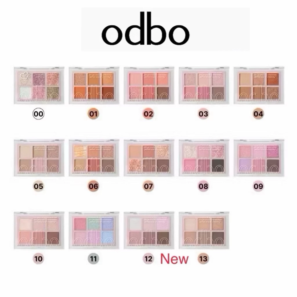 OD276 odbo โอดีบีโอ ซิกเนเจอร์ อายแชโดว์ พาเลท 6เฉดสีใน1ตลับ อายแชโดว์ทาตา