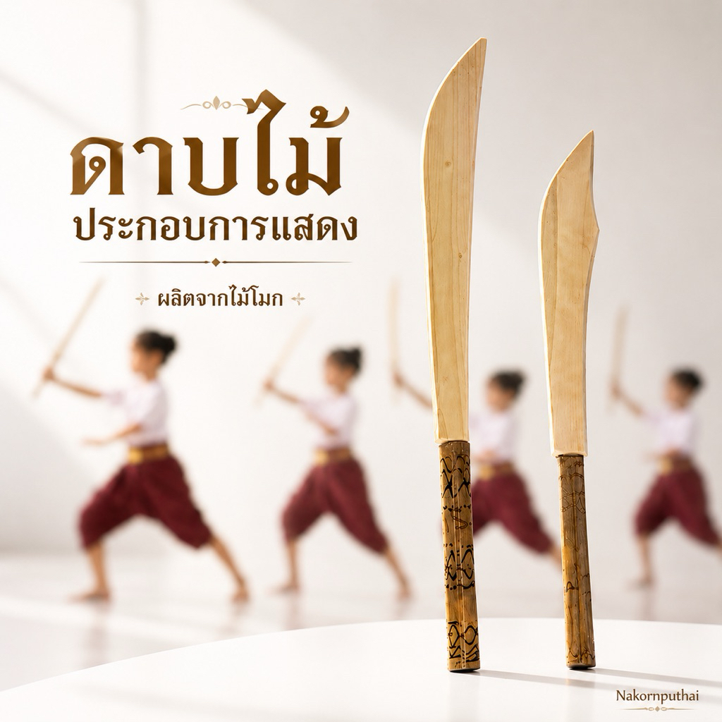 ดาบไม้ ขนาด 47-57 ซม. ดาบปลอม ดาบคอสเพลย์ ดาบพิฆาตอสูร สำหรับแก้บนหรือใช้เป็นดาบของเล่น และประกอบการแสดง