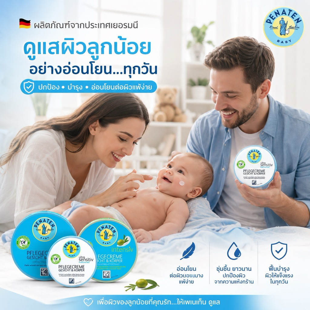 ของแท้!!! Penaten Care Cream Face & Body ครีมดูแลผิวสำหรับเด็กทารก จากเยอรมัน