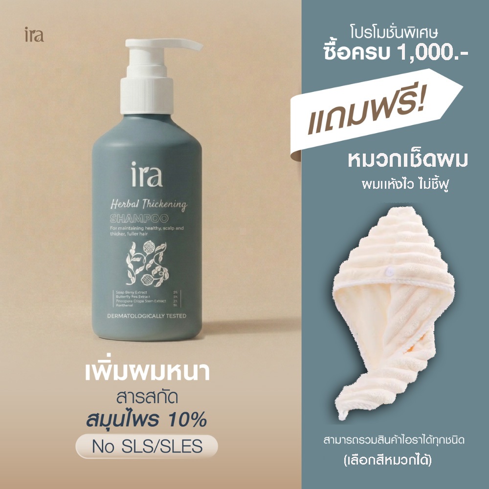 New Package แชมพูสมุนไพรมะกรูด แชมพูผมหนาลดผมร่วง รังเเค  250ml