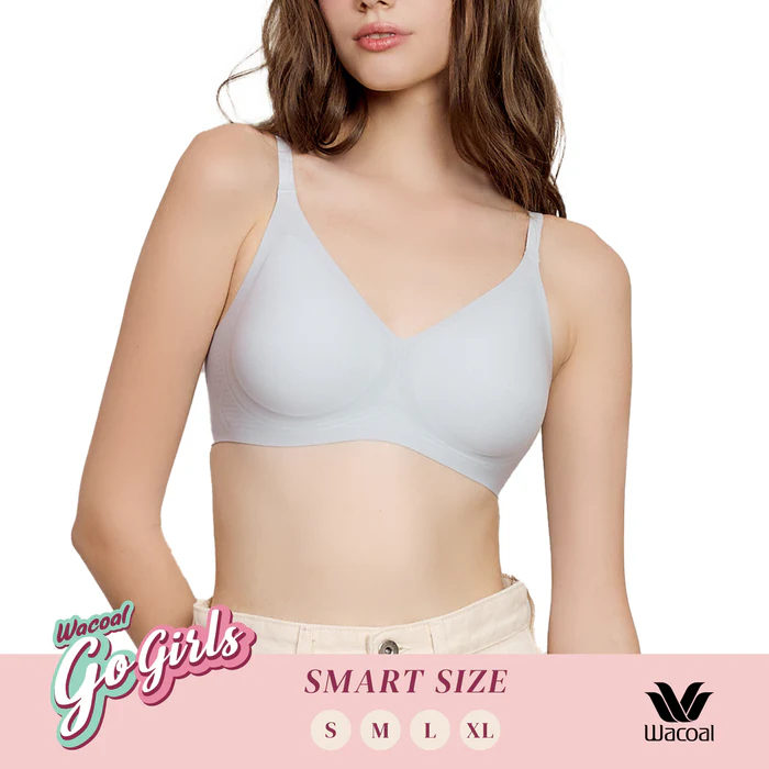 Wacoal ชุดชั้นเนียน บราไร้โครง เย็นสบาย Smart Size Easy Icy รุ่น WB3Y45 1 ชิ้น