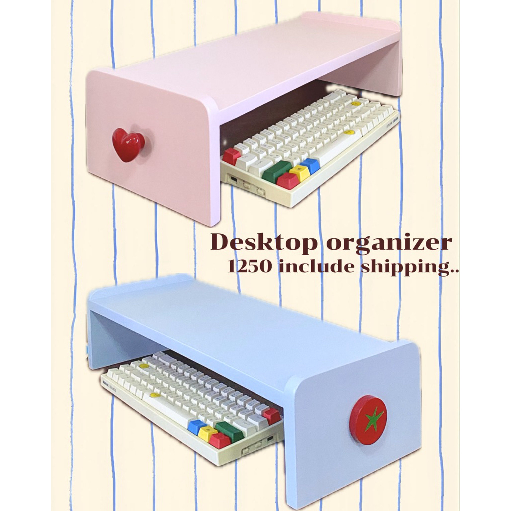 Shall and Jus Desktop organizer ที่วางโน็ตบุค หรือจัดระเบียบโต๊ะทำงาน ไม้แท้