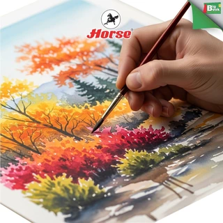สีน้ำ Horse (ตราม้า) หลอดอะลูมิเนียม+พู่กัน ชุด 12 สี/1กล่อง