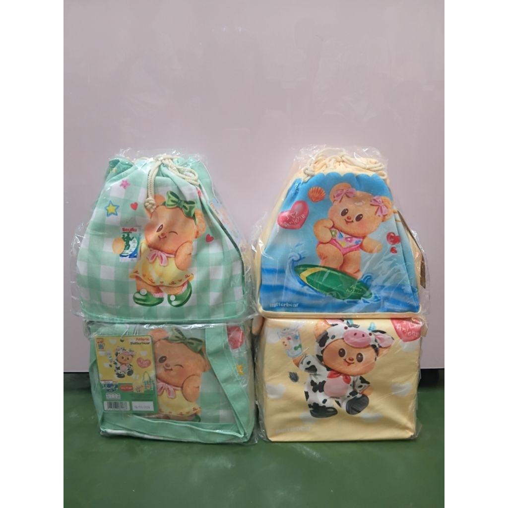 💚พร้อมส่ง💚 แอนลีน x butterbear กิฟต์เซต นมแอนลีน 12 กล่อง พร้อมถุงผ้า หมีเนย น้องเนย butterbear#anlene x butterbear