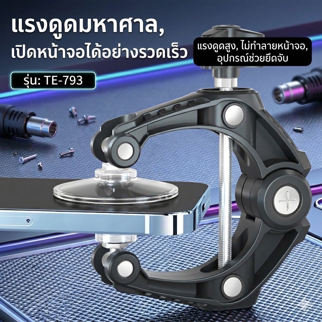 ที่ดึงหน้าจอ TE-793 สินค้าสำหรับช่างซ่อมมือถือ ใช้งานง่าย พกพาสะดวก สินค้าในไทยพร้อมส่ง ที่ดึงหน้าจอ TE-793