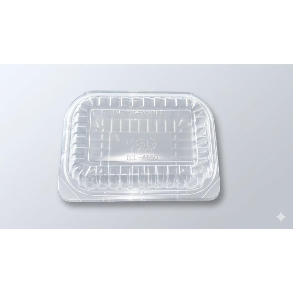 [จัดส่งรวดเร็ว] กล่องข้าวใสฝาติด PP รุ่น TCL-A550 (ความจุ 950 ml | บรรจุ 50 ชิ้น) – ล็อคแน่น ปลอดภัย เข้าเวฟได้