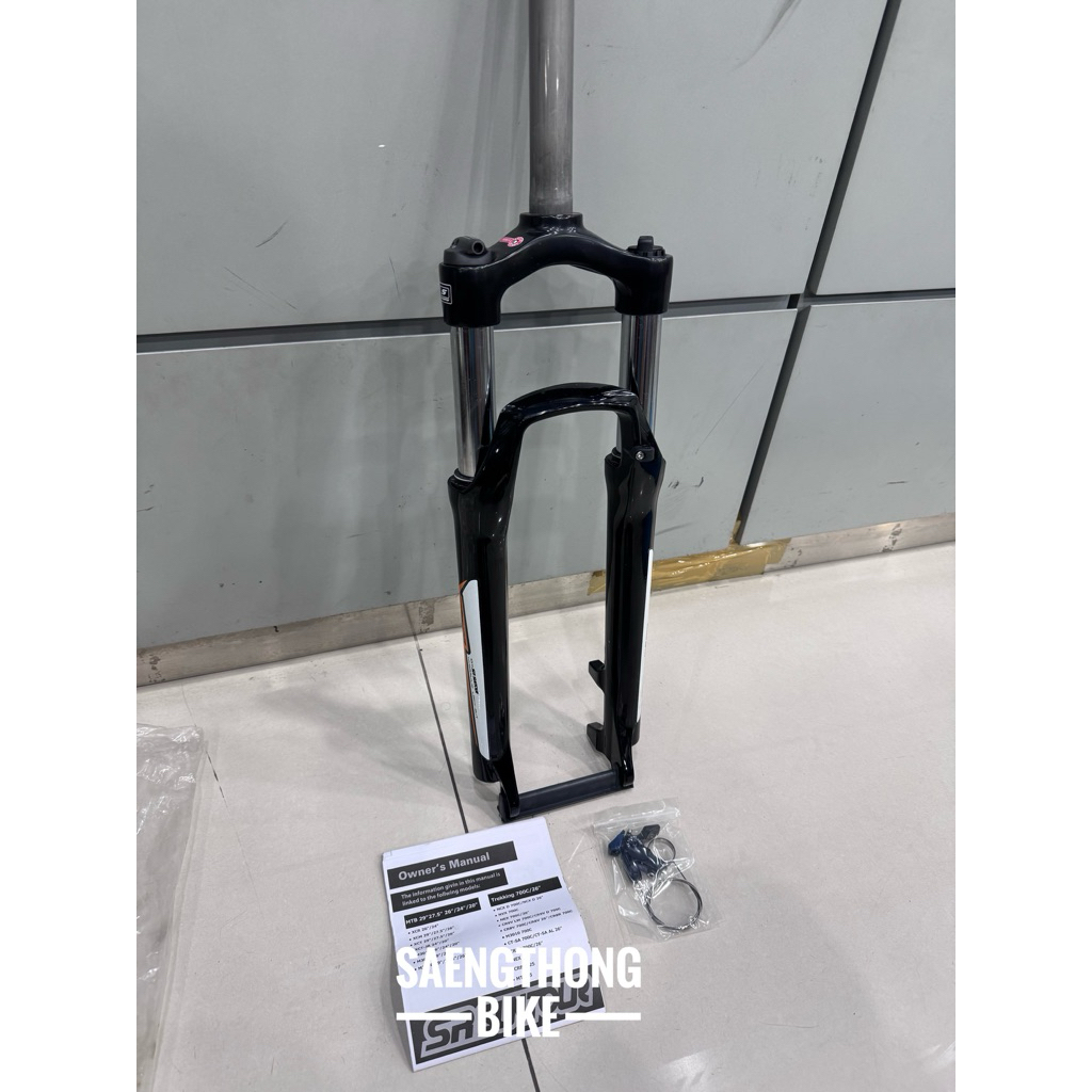 โช้คหน้าจักรยาน SR Suntour รุ่น XCM 26" มีรีโมตล็อค ซางตรงปกติ  แบบดิสเบรค