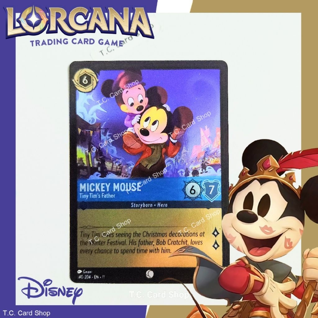 Mickey Mouse - Tiny Tim's Father EN11 40/204 C (Winterspell) - Disney Lorcana  (ดิสนีย์ ลอร์คาน่า)