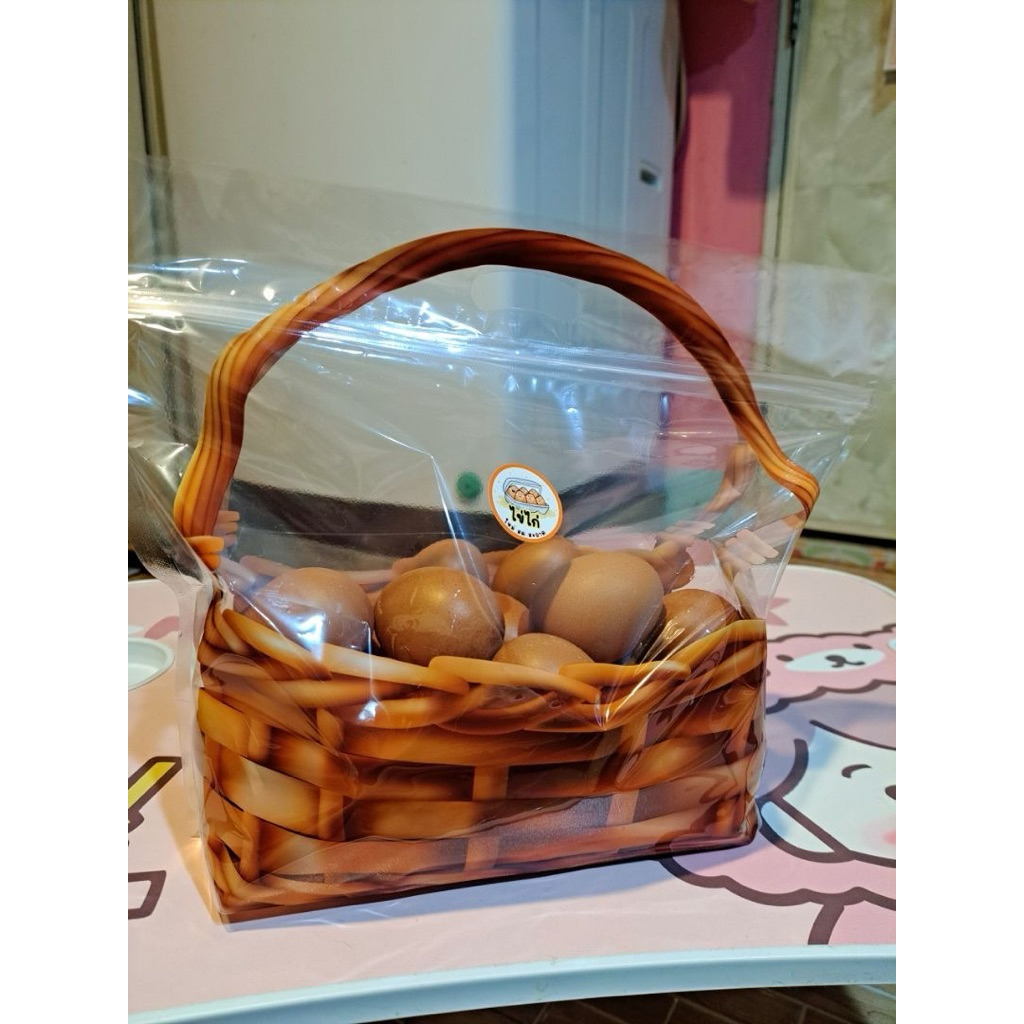 [10 ใบ] ถุงขนมซิปล็อค ไซส์ S แบบมีหูหิ้ว ก้นขยายวางตั้งได้ ขนาด 300 กรัม (29 x 22+10 cm.)