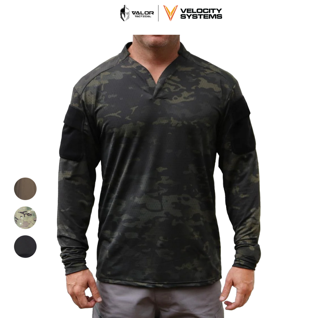 Velocity Systems - BOSS Rugby Long Sleeve เสื้อยืดแขนยาว เสื้อลายพราง เสื้อแขนยาว ระบายอากาศ
