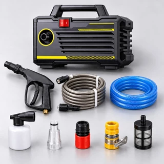REAIM เครื่องฉีดน้ำแรงดันสูง 200 บาร์ 6800W รุ่นใหม่! มอเตอร์เหนี่ยวนำดูดน้ำได้ด้วยตัวเอง รับประกัน 5 ปี