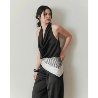 Muse Drape Top (satin) เสื้อซาตินคอถ่วง