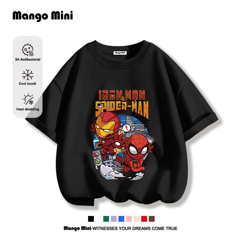 เสื้อเด็ก ดิ อเวนเจอร์ส The Avengers เสื้อยืดแขนสั้นสำหรับเด็ก ผ้านุ่มใส่สบาย ลายพิมพ์การ์ตูนน่ารัก (พร้อมส่ง)