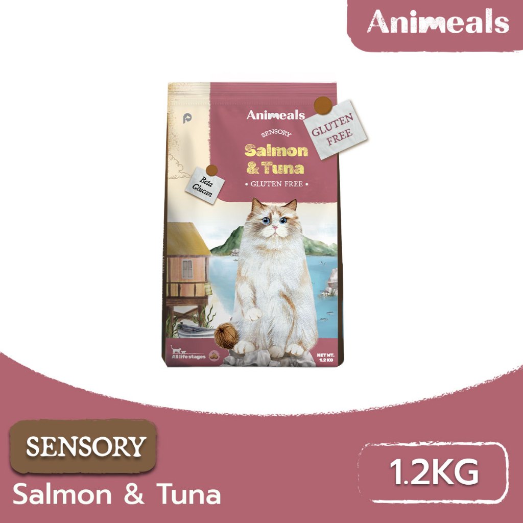 Animeals Sensory 1.2kg แซลมอนและทูน่า สินค้าแถม