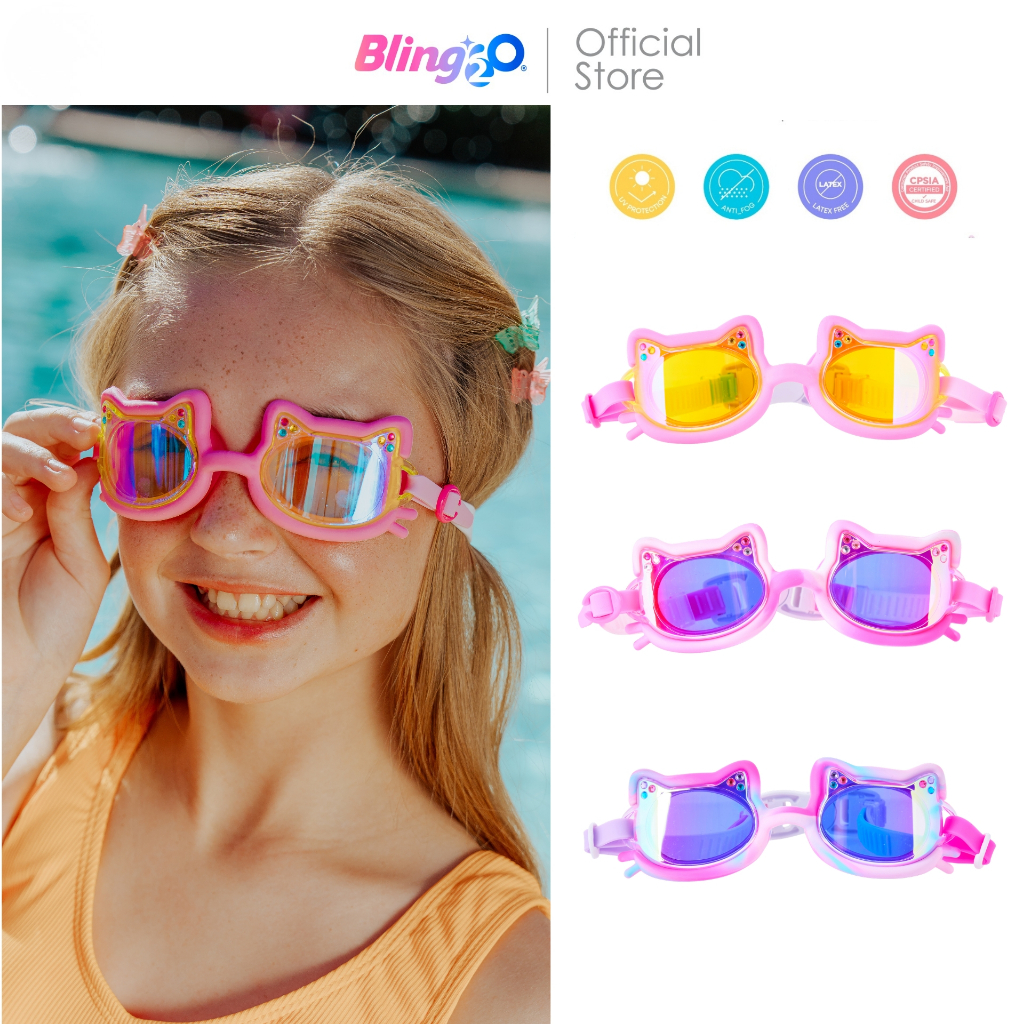 [NEW] BLING2O แว่นตาว่ายน้ำเด็กผู้หญิง ยอดฮิตจากอเมริกา แว่นว่ายน้ำแฟชั่น ใส่สบาย ของใช้เด็กน่ารัก สำหรับ เด็ก 3 ขวบ+
