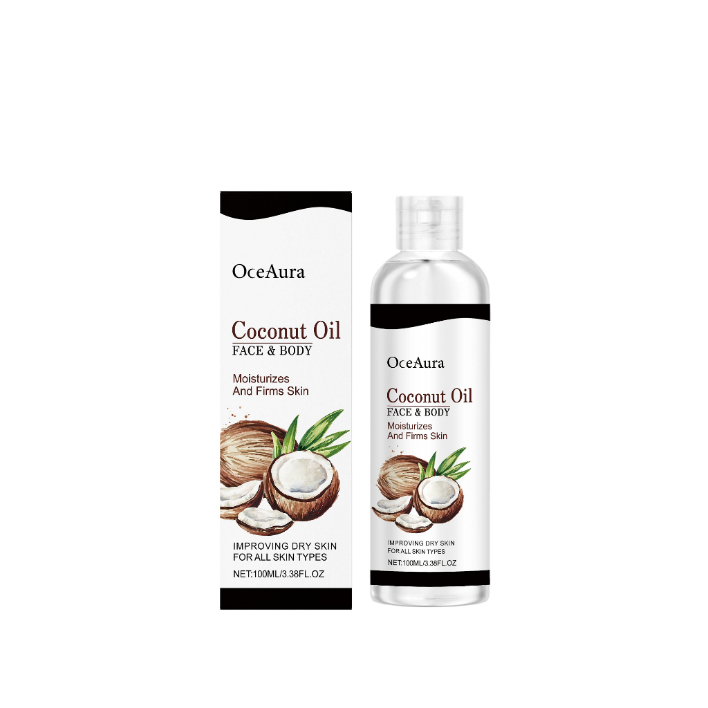 OceAura มะพร้าว ให้ความชุ่มชื้น น้ำมันทาผิว 100ml กลิ่นธรรมชาติอ่อนหวาน สูตรอ่อนโยน เติมความชุ่มชื้น