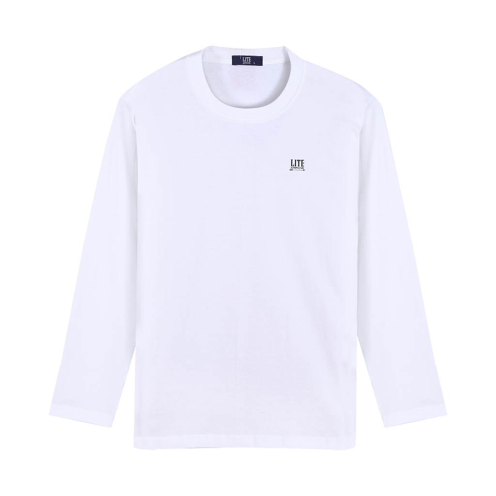 ARROW LITE T-SHIRT คอกลมแขนยาวผ้า Cotton สีขาว