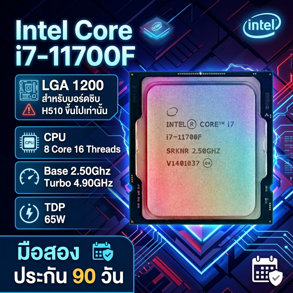 🔥 CPU Intel Core i7-11700F สภาพดี พร้อมใช้งาน ประสิทธิภาพสูงสำหรับการเล่นเกมและทำงาน 🔥