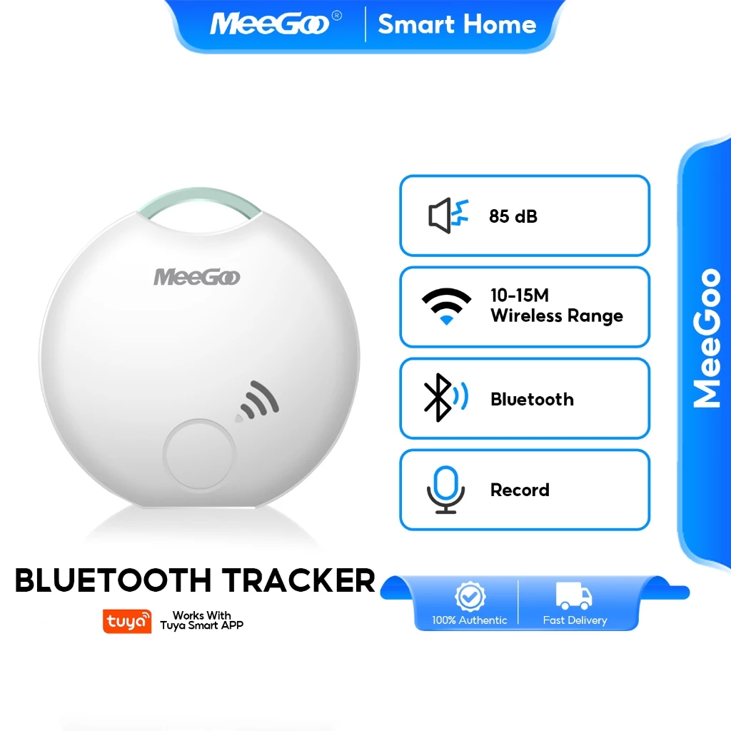 MeeGoo อุปกรณ์ติดตาม ติดตามบลูทู ธ ตัวระบุตําแหน่งการติดตามสองทาง GPS Tracker กุญแจรถสัตว์เลี้ยงเด็ก