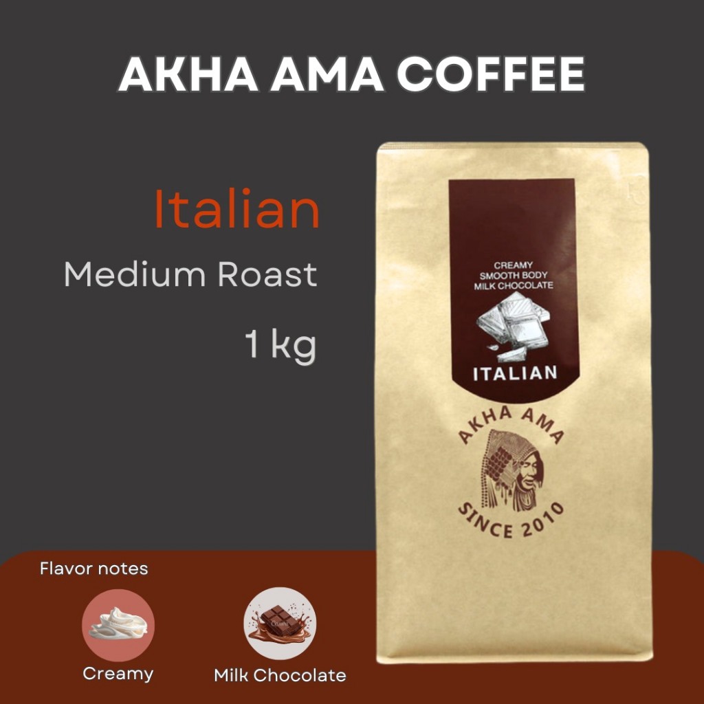 AKHA AMA COFFEE กาแฟ อาข่า อ่ามา : ITALIAN เมล็ดกาแฟคั่ว อาข่า อาม่า (คั่วกลาง 1 kg)