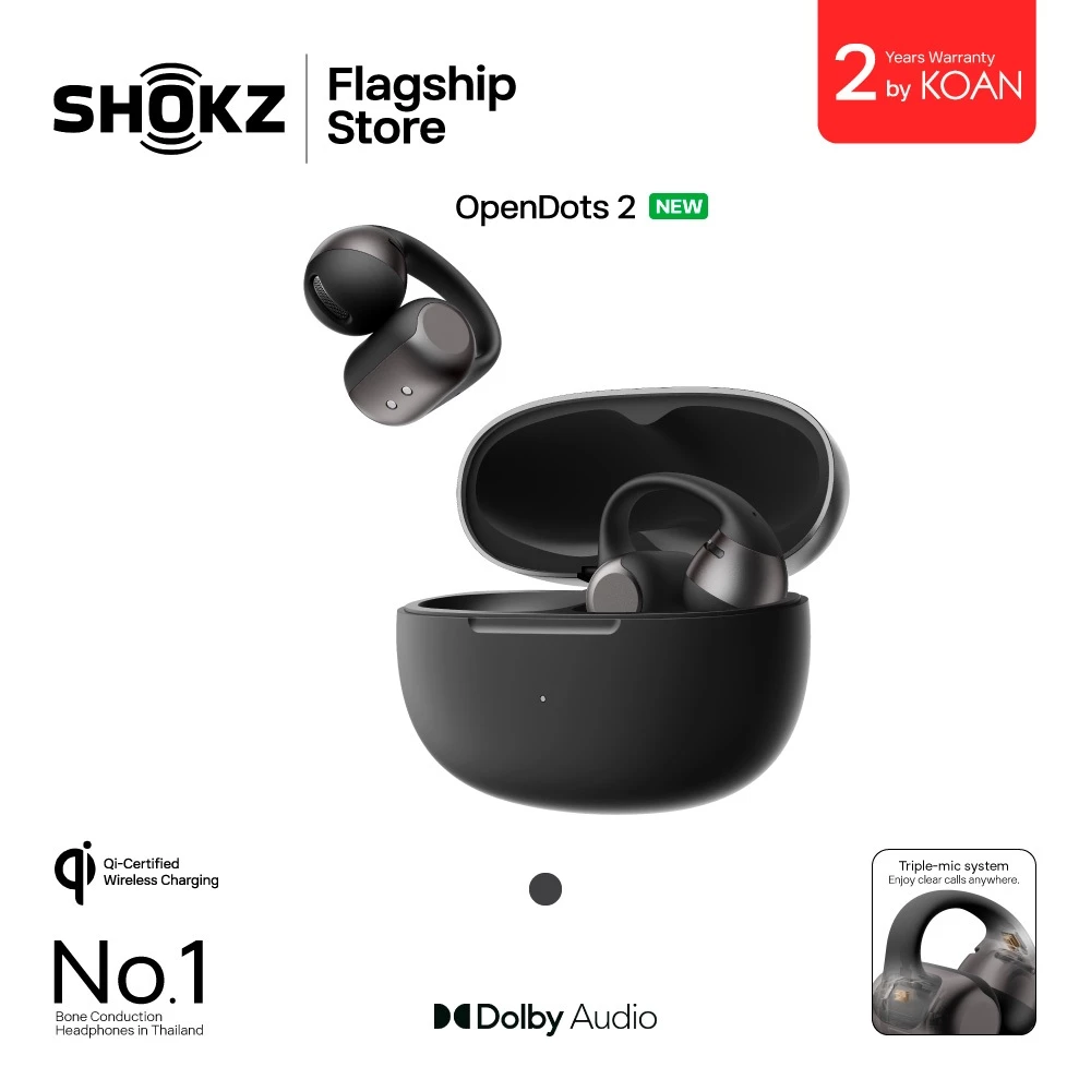 หูฟังไร้สาย Shokz OpenDots 2 Open-Ear Clip-On thumbnail 3