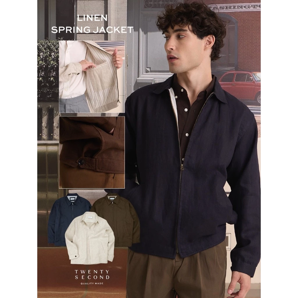 TWENTYSECOND เสื้อแจ็คเก็ตผ้าลินิน รุ่น Linen Spring Jacket