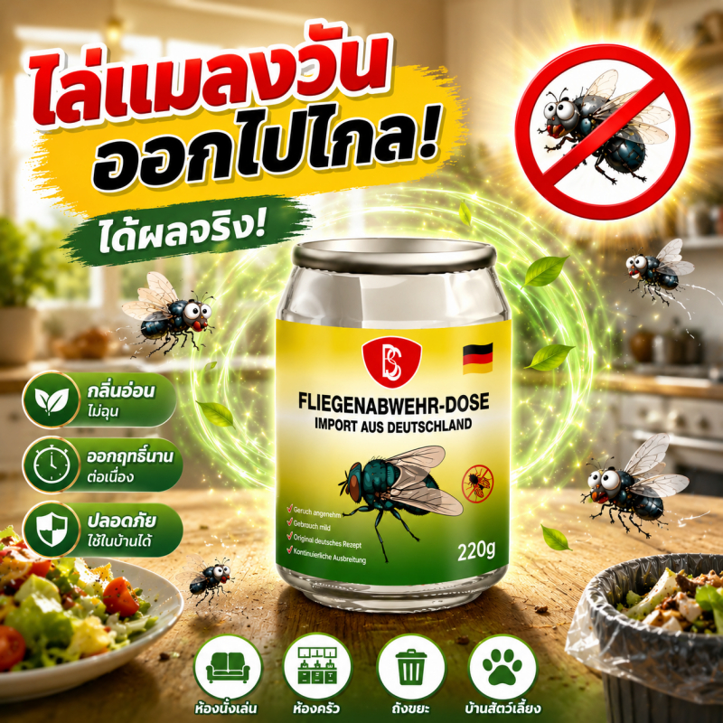 🪰ไล่แมลงวัน 24 ชั่วโมง🪰NANA ไล่แมลงวัน ไล่แมลงหวี่ กำจัดแมลงวัน 220g สูตรใหม่ล่าสุดจากเยอรมนี ขนาดเล็กและพกพา