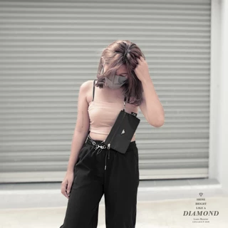 [ส่งด่วนฟรี] Louis Montini (Shine Bright Like a Diamond) กระเป๋าสะพายข้างผ้าไนล่อน BMG15