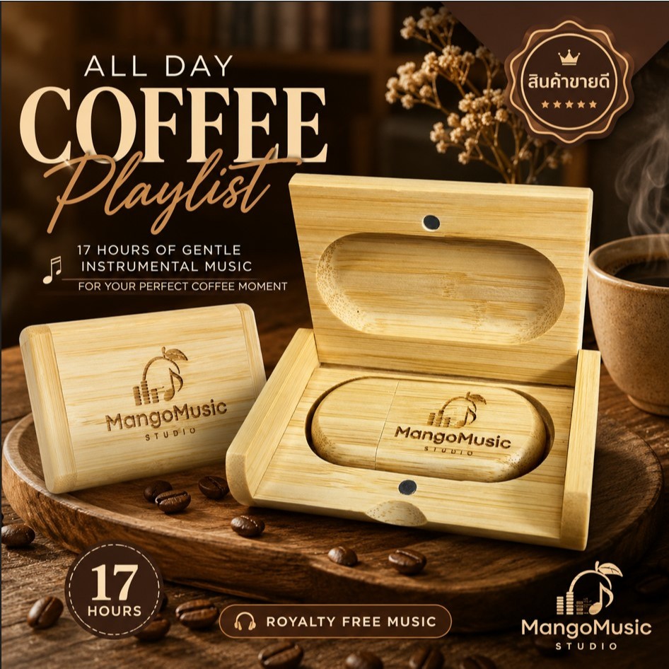 [พร้อมฟัง] รวมเพลงสากลสำหรับร้านกาแฟ เปิดได้ทั้งวัน ยาวๆ 17 ชม. ทั้งหมด270 เพลงกดข้ามได้ (เพลงไม่ติดลิขสิทธิ์)