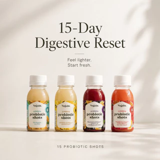 [15ช็อต] Vēgain Ginger Probiotic Shots 65ml x 15 Shots | ช็อตขิงหมัก ผสมรสชาติ