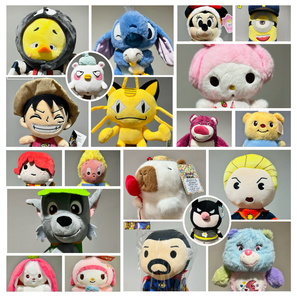 ตุ๊กตางานตู้คีบ ชิ้นงานน่ารัก ขนนุ่ม ขนาด 7-12 นิ้ว มีหลากหลายสีสัน ให้จิ่มกันจ้า