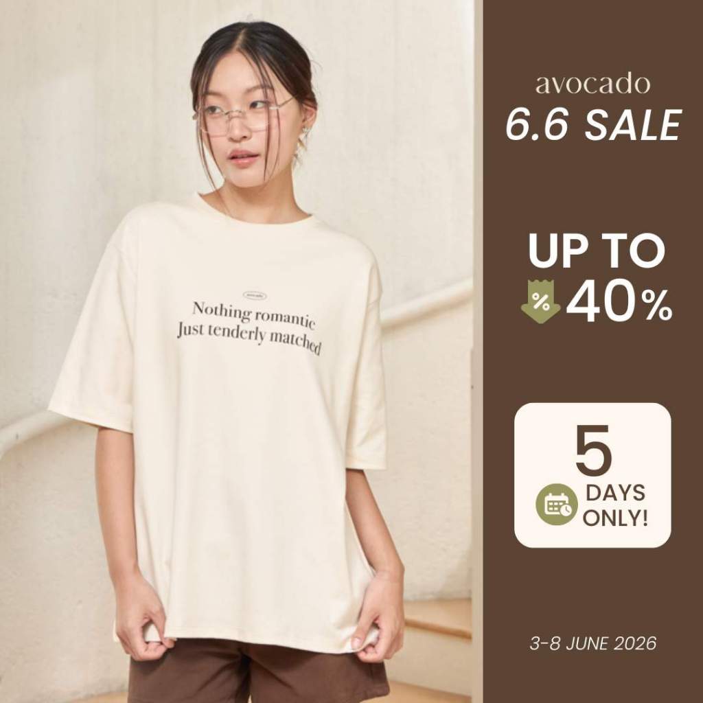 avocado - Couple Over Tee  เสื้อยืดเนื้อผ้า Cotton Interlock ทรง Oversize I มีไซส์อก 42" และ 44"