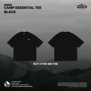 LOOKER® — CAMP ESSENTIAL TEE เสื้อยืดแขนสั้นโลโก้อกซ้าย (CAMPING)