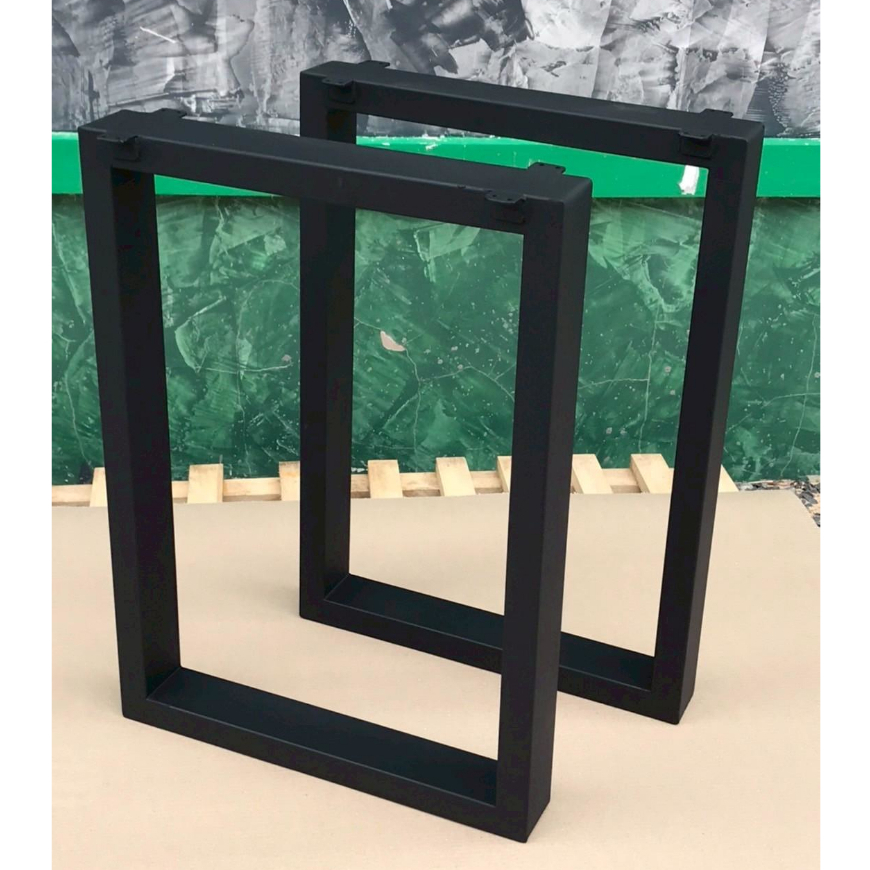MPT2Wood-Steel ขาโต๊ะเหล็ก ทำขาโต๊ะทำงาน ทรงสี่เหลี่ยม สีดำด้าน 1คู่ เหล็กขาโต๊ะสำเร็จรูป มีหลายขนาด แข็งแรง กันสนิม