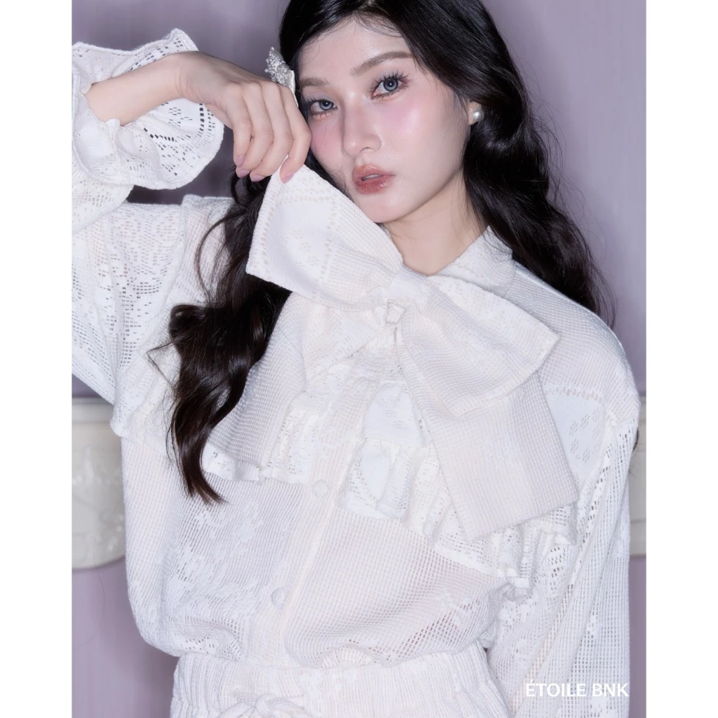 BNK LUPIN BOW เข็มกลัดโบว์ผ้าลูกไม้ (สินค้าเฉพาะเข็มกลัดโบว์) PREORDER บางสี